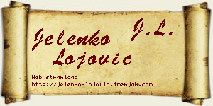 Jelenko Lojović vizit kartica